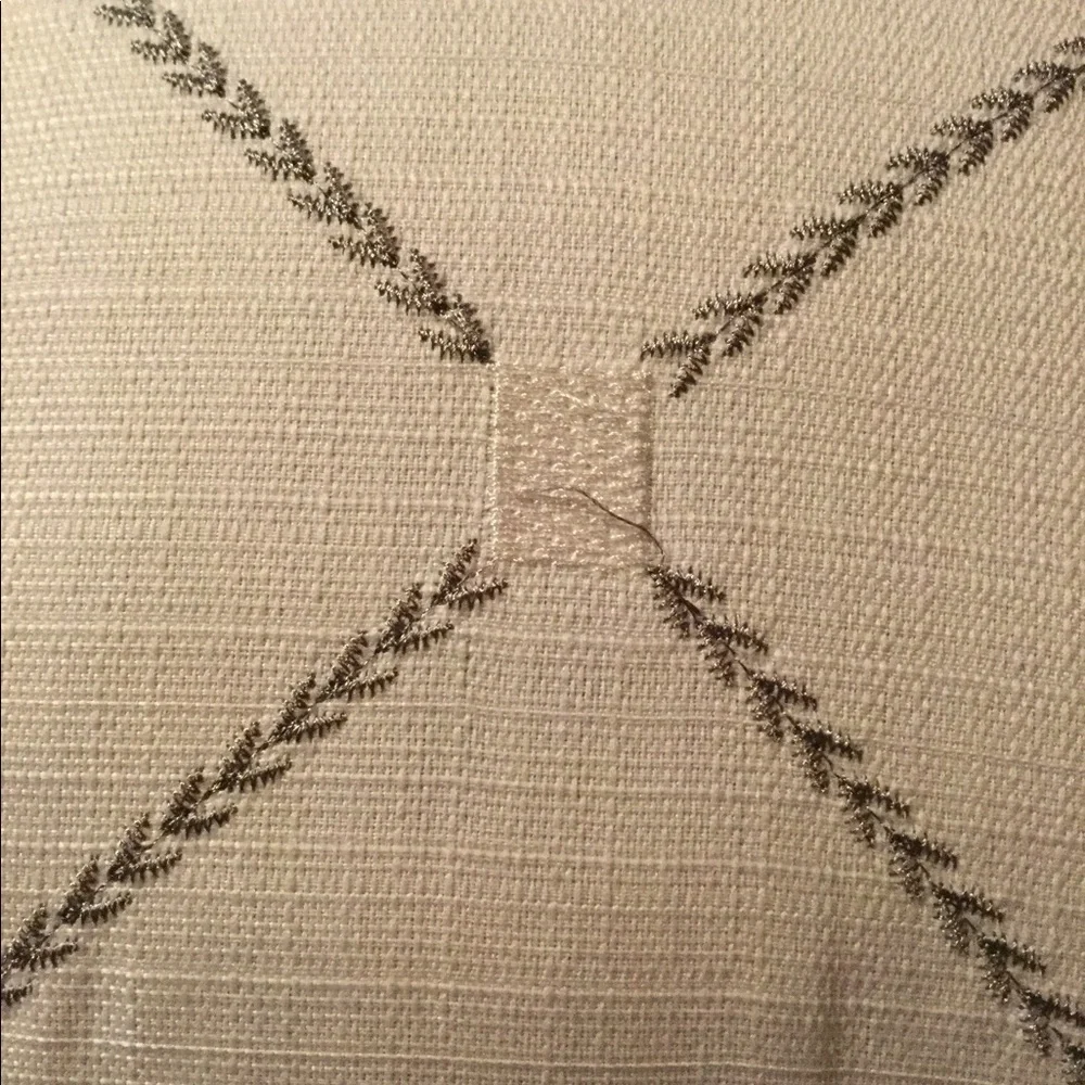 Gray and White Accent Pillow